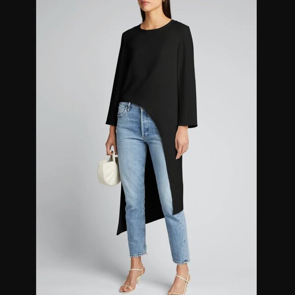 $350 Veronica Beard Back Shirt Tunic Long Sleeve Rome Slit Dress size 0 - Picture 1 of 11